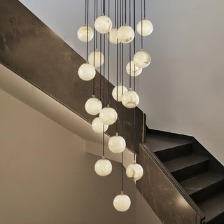 Alabaster Balls Cluster Chandelier Arkstarhome