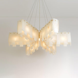 Alabaster Cascade Tiered Chandelier Arkstarhome