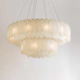 Alabaster Cascade Tiered Chandelier Arkstarhome