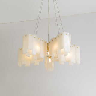 Alabaster Cascade Tiered Chandelier Arkstarhome