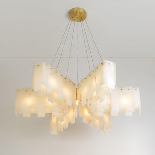 Alabaster Cascade Tiered Chandelier Arkstarhome