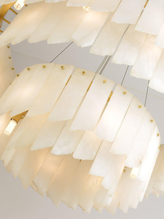 Alabaster Cascade Tiered Chandelier Arkstarhome