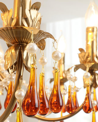 Aureate Amber Crystal Chandelier Arkstarhome