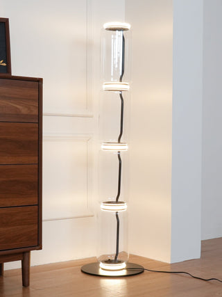 Bamboo Glass Floor Lamp Ledecoo