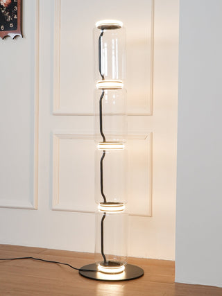 Bamboo Glass Floor Lamp Ledecoo
