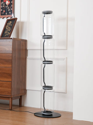 Bamboo Glass Floor Lamp Ledecoo