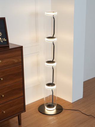 Bamboo Glass Floor Lamp Ledecoo