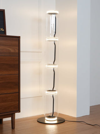 Bamboo Glass Floor Lamp Ledecoo