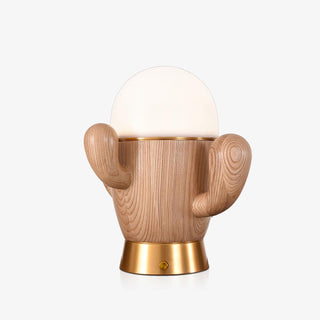 Wooden Cactus Table Lamp Ledecoo