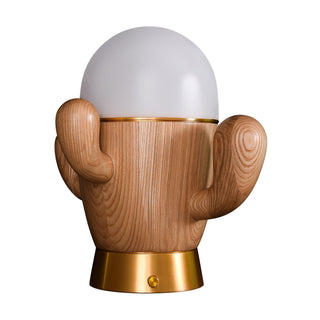Wooden Cactus Table Lamp Ledecoo