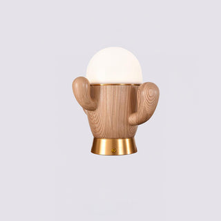 Wooden Cactus Table Lamp Ledecoo