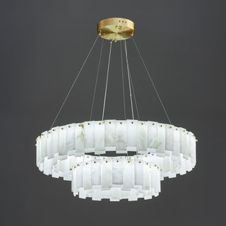 Celestial Alabaster Round Chandelier Arkstarhome