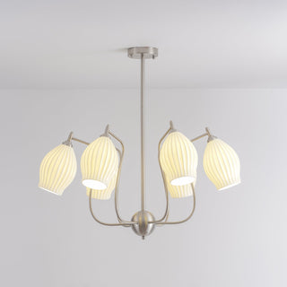 Ceramic Ribbed Chandelier Arkstarhome