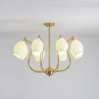 Ceramic Ribbed Chandelier Arkstarhome