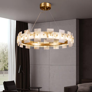 Alabaster Halo Chandelier Arkstarhome