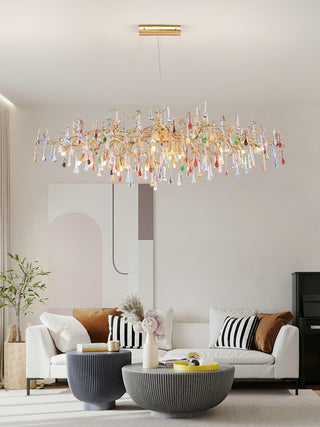 Colorful Raindrop Brass Branch Chandelier Arkstarhome