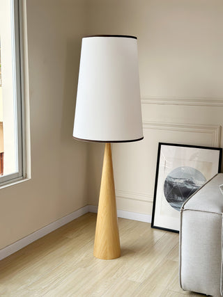 Faux Wood Conical Floor Lamp Ledecoo