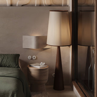 Faux Wood Conical Floor Lamp Ledecoo