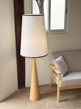 Faux Wood Conical Floor Lamp Ledecoo