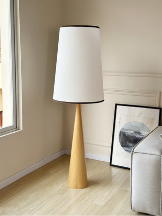 Faux Wood Conical Floor Lamp Ledecoo