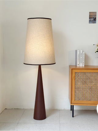 Faux Wood Conical Floor Lamp Ledecoo