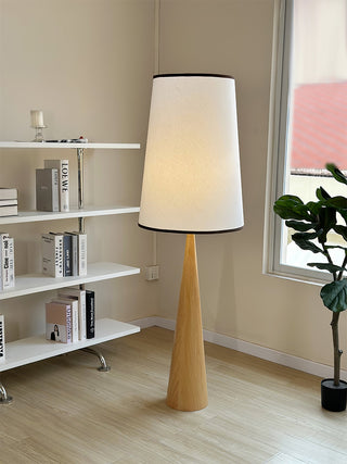 Faux Wood Conical Floor Lamp Ledecoo