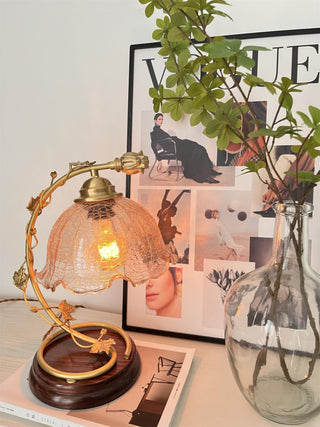 Cracked Glass Brass Table Lamp Ledecoo