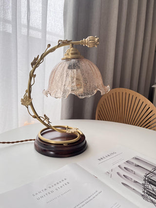 Cracked Glass Brass Table Lamp Ledecoo