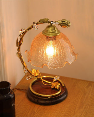 Cracked Glass Brass Table Lamp Ledecoo