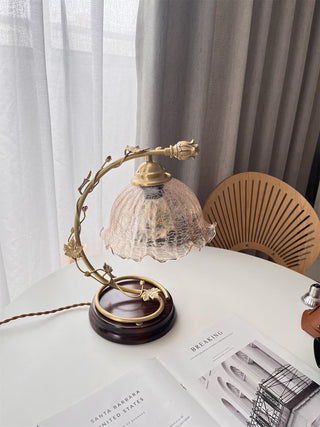 Cracked Glass Brass Table Lamp Ledecoo