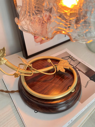 Cracked Glass Brass Table Lamp Ledecoo