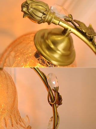 Cracked Glass Brass Table Lamp Ledecoo