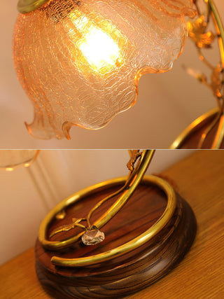 Cracked Glass Brass Table Lamp Ledecoo