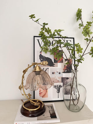 Cracked Glass Brass Table Lamp Ledecoo
