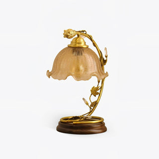 Cracked Glass Brass Table Lamp Ledecoo