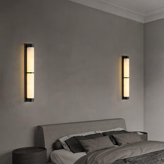 Cylindra Alabaster Brass Wall Light Arkstarhome