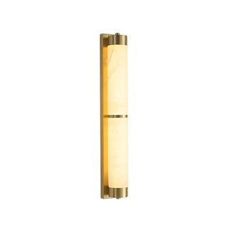 Cylindra Alabaster Brass Wall Light Arkstarhome