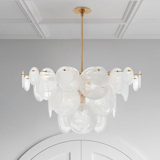 Brass Discs Cascading Chandelier Arkstarhome