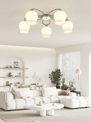 Floral Glass Ceiling Lamp Arkstarhome