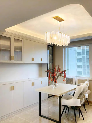 Glass Feather Chandelier Arkstarhome