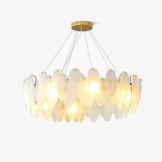 Glass Feather Chandelier Arkstarhome