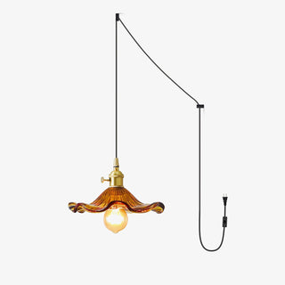 Glass Hibiscus Flower Swag Light Arkstarhome