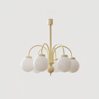 Cream Glass Sphere Chandelier Arkstarhome