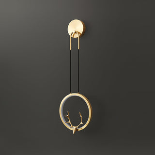 Golden Antler Wall Light Arkstarhome