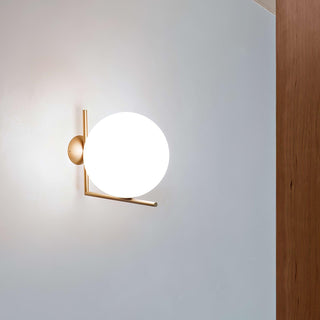 Blown Glass Opal Glass Wall Lamp Arkstarhome