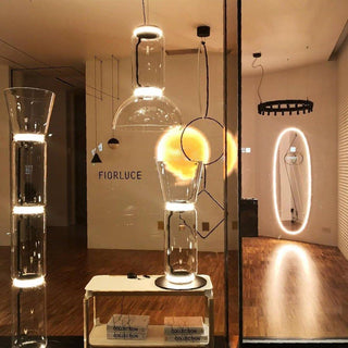Bamboo Glass Floor Lamp Ledecoo