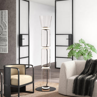 Bamboo Glass Floor Lamp Ledecoo
