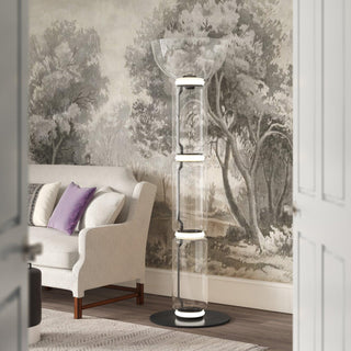 Bamboo Glass Floor Lamp Ledecoo