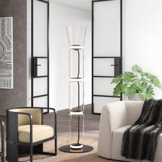 Bamboo Glass Floor Lamp Ledecoo