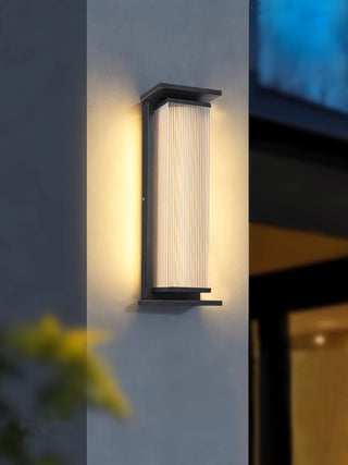 Rectangular Box Solar Outdoor Wall Lamp Arkstarhome